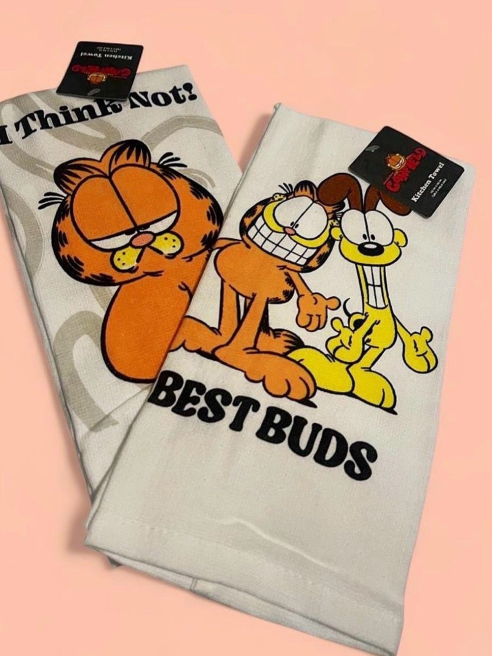 2 NWT Nickelodeon Garfield & Odie Kitchen Towels
